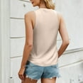 thumbnail image 4 of Ktyne Brown Shell Top Women Under Blazer Work Professional Sleeveless Blouses for Under Blazer Vneck Vest Top Summer Trendy Work Tops Khaki S, 4 of 7