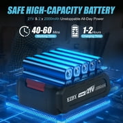 EZBY Cordless Hot Glue Gun with 2 Batteries,42 Glue Sticks,Storage Case,Adjustable Glue Output,100W Power for DIY,Festival Decor and Gifts