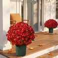thumbnail image 6 of YingYouFu Artificial Chrysanthemum Bush for Home Decor, 21 Head Faux Silk Flower Spray, Realistic Fake Mum for Wedding Centerpiece Table Vase Arrangement, 6 of 7