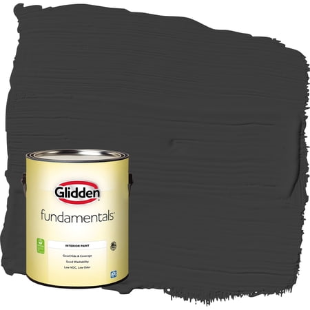 Glidden Fundamentals Grab-N-Go Black Semi-Gloss Interior Paint, 1 Gallon