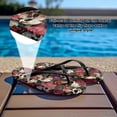 thumbnail image 3 of Chririnla Women's Flower Skull Print Flip Flops Lightweight Soft Footbed Casual Thong Sandals Comfortable Fashion Slip On Bathroom Beach Flats Slippers, 3 of 7