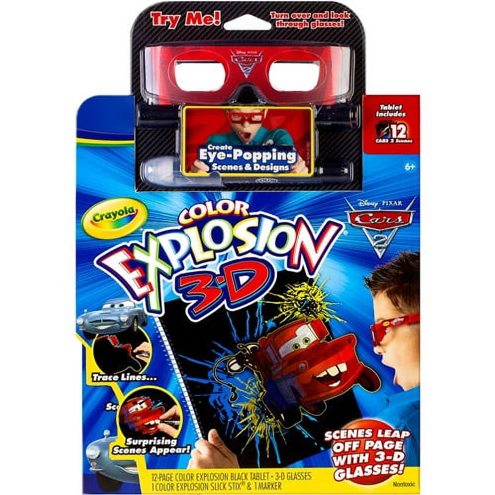 (2 pack) Crayola Disney Cars 2 Color Explosion 3D
