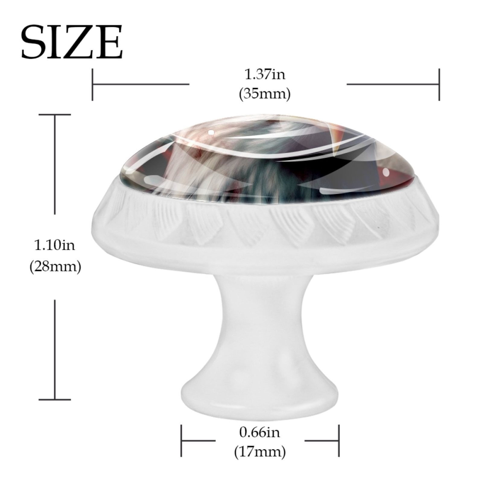 4 Pcs Eagle and American Flag Knobs for Kitchen Cabinet Cupboard Dresser Bookcase Drawer Pulls Handles Round Home Decor