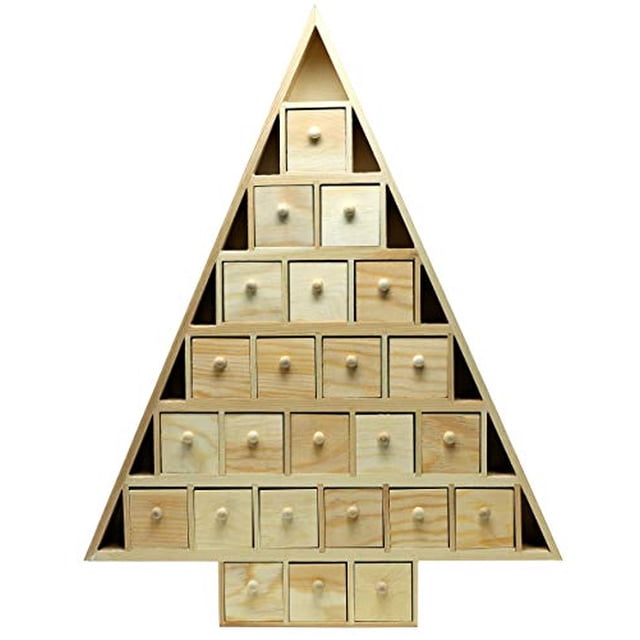 Calendario de adviento Creative Hobbies con forma de árbol de Navidad de 20 pulgadas