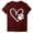 Wine Valentines Shirs, variant on Pimelu Valentines Shirts for Women Womens Tops Dressy Casual Valentines Day Shirt Women Fashion Dog Paws Heart Print Loose Fit Tees Summer Round Neck Short Sleeve Breathable Blouses