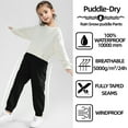 thumbnail image 3 of Rain Snow Pants Lined with Fleece Waterproof Rain Pants Ski Puddle Pants Leggings Outfits Children Clothes for Kids 6T, 3 of 9