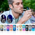 thumbnail image 3 of 2025 New Mini Lighter With 5 Flints Blue Visible Compartment Windproof Butane Gas Lighter Adjustable Soft Flame And Flame 2-in-1 Refillable Butane Lighte Clearance, 3 of 6