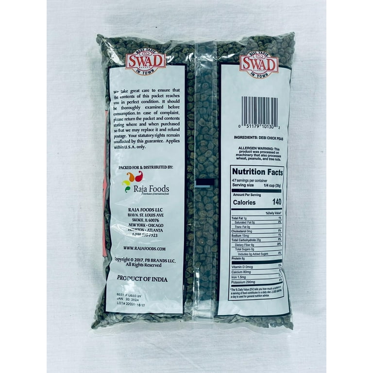 SWAD Green Chana Desi Chick Peas - 4lbs (1.81kg) - Walmart.com