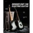 thumbnail image 2 of Donner Beginner Electric Guitar Kits, Solid Body 6 String 39" Adults Guitars for Gift DMT-100, Black, 2 of 9