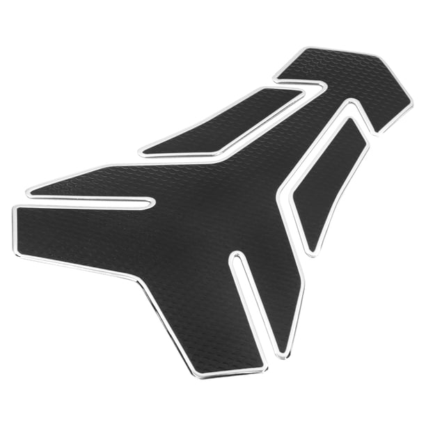Protector de tanque de combustible de gasolina para motocicleta, almohadilla de goma de PVC, emblema, insignia, pegatina protectora de tono plateado