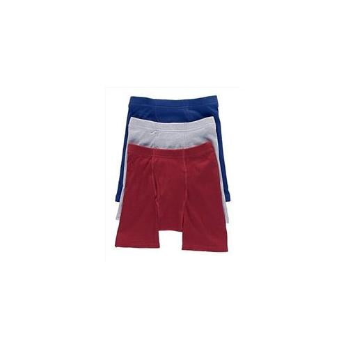 Hanes B756FP Classics Boy Comfortsoft Dyed Boxer Briefs 3-Pack - Assorted Multicolored, Small