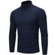 thumbnail image 4 of Camisa de manga larga con cuello alto de poliéster para hombre - Corte ajustado, color liso - Moda/deportivo - Tallas M-XXL, 4 of 6