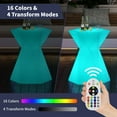 thumbnail image 5 of BALUS Changing Colors LED Cocktail Table, 20" Cordless Light Up Pub Table, Rechargeable Light Up Wine Table for Party, Home Patio Pool Ambiance LED Furniture, 5 of 7