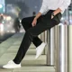 thumbnail image 4 of Pantalones de traje de negocios para hombre, de corte entallado, holgados y elásticos, de estilo informal, de verano, a la moda y económicos, 4 of 5