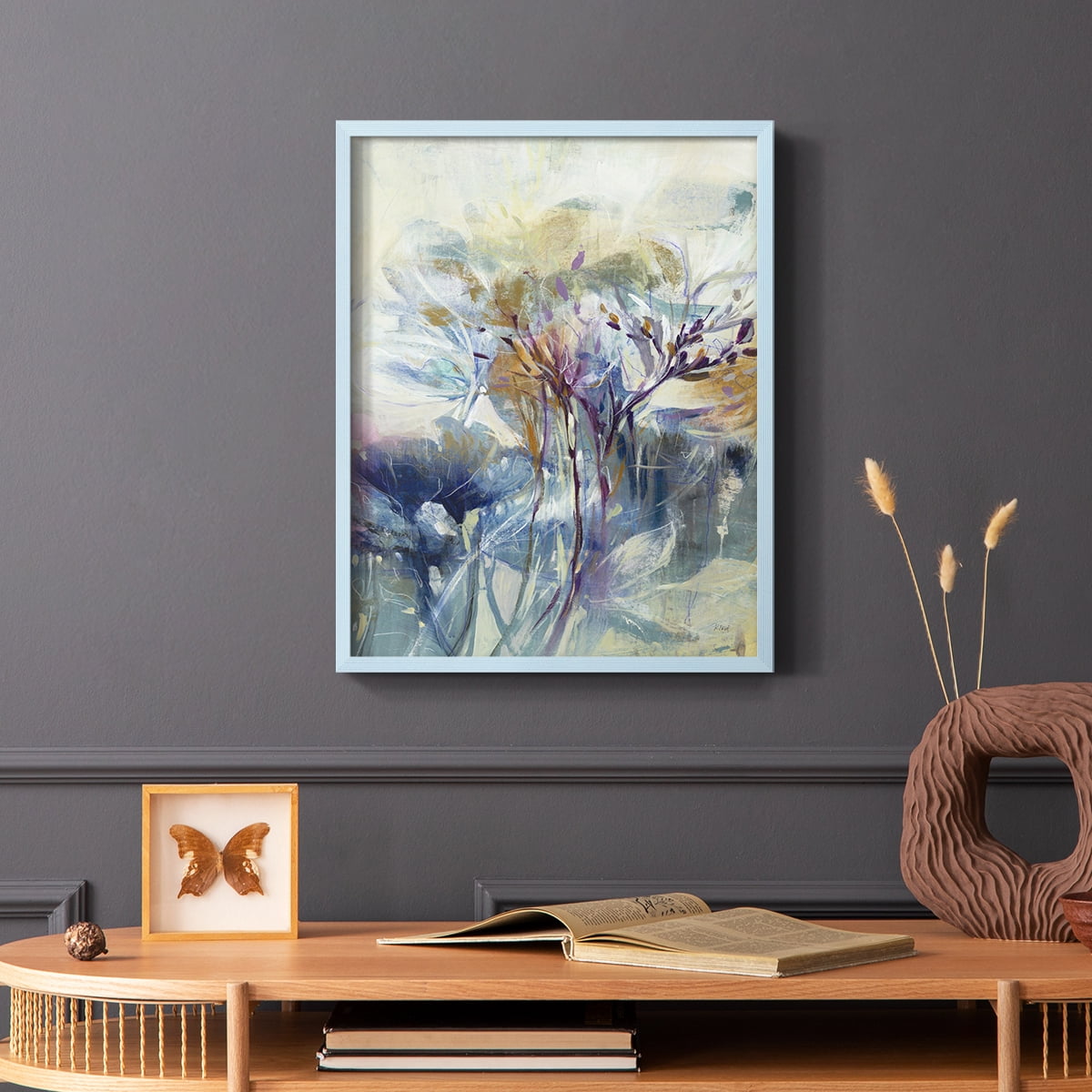 Meadow Saffron II in Blue Solid Wood 8 x 10 Framed Print
