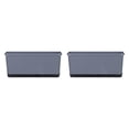 thumbnail image 1 of Colaxi 2Pcs Window Box Planter Flower Pot with Drainage Holes with Absorbent Cotton Rope Versatile Accessories for Home Porch Sturdy Grey, 1 of 8