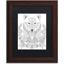 Trademark Fine Art "Animals 4" Canvas Art by Hello Angel, Black Matte, Wood Frame