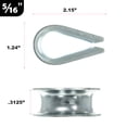 thumbnail image 2 of Golberg Wire Rope Thimbles - Zinc Plated - Multiple Sizes Available, 2 of 4
