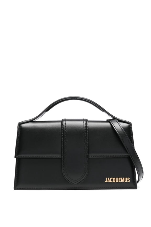 Pre-Owned Jacquemus Le Bambino Top Handle Flap Bag Leather Black Leather Handbag