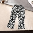thumbnail image 3 of MEZZALL Girls Leopard Print Flared Pants Elastic High Waist Stretch Soft Bell Bottom Kids Retro Casual Fashion Trousers, 1-2 Years, 3 of 3