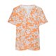 thumbnail image 5 of Plus Tamaño de las Mujeres Blusas, Cuello en V Casual Suelto Manga Corta Superior, Impresión Blusa Poliéster Spandex, 5 of 5