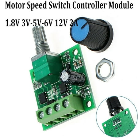 

RANMEI UK Low Voltage DC PWM Motor Speed Switch Controller Module 1.8V 3V-5V-6V 12V 2A