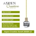 thumbnail image 3 of Aspen Creative 20508-12, 12" Clear with Black Line Glass Knob with Pull Chain in Copper, 2 Pack, 3 of 8