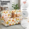 thumbnail image 6 of ZIATUBLES 8 Pieces Recliner Covers for 3 Cushion Reclining Sofa, Soft Stretch Recliner Couch Covers with Elastic Bottom Secure Fit Furniture Protector for Pets, Flower Leaf, 6 of 9