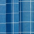 thumbnail image 5 of Fabric Shower Curtain, Farmhouse Style, Machine Washable, Quality Reinforced Buttonholes for Bathroom, Guest Bath, Stalls, Tubs - Modern Solid Grid Design - Dress Blues/White, 5 of 6