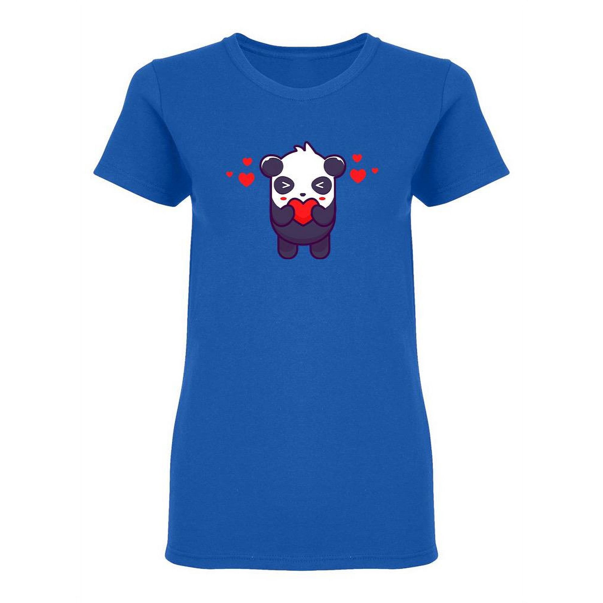 Panda Love Shaped T-Shirt Women -Image by Shutterstock Female Small