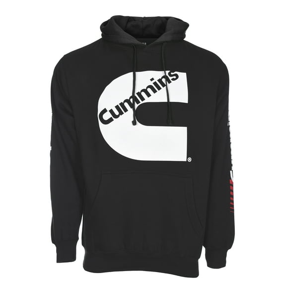JH Design Group Men's Cummins Logo Pullover 2-Tone Hoodie Sweatshirt