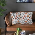 thumbnail image 5 of Halloween Throw Pillow Covers, pumpkin halloween cartoon Halloween Decorations Square Pillow Cases with Invisible Zipper for Bed Couch Sofa, Farmhouse Halloween Decor-2 Pack 18x18, 5 of 6
