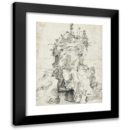 Niklaus Manuel 12x14 Black Modern Framed Museum Art Print Titled - Rocky Island (1515)