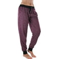 thumbnail image 5 of ToBeInStyle Women's Marled Print French Terry Jogger Pants with Cuff Ends, 5 of 7