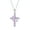 Amethyst Purple, variant on Crown Cross Necklace for Women, 18K Yellow Gold Plated Crown Cross Pendant Necklace Zirconia Cross Necklaces Faith Cross Jewelry First Communion Gifts