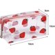thumbnail image 3 of Estuche transparente de 2 piezas, neceser de PVC con estampado de frutas, ideal para maquillaje, viajes y aseo personal, para mujer y niña, blanco, pequeño., 3 of 5