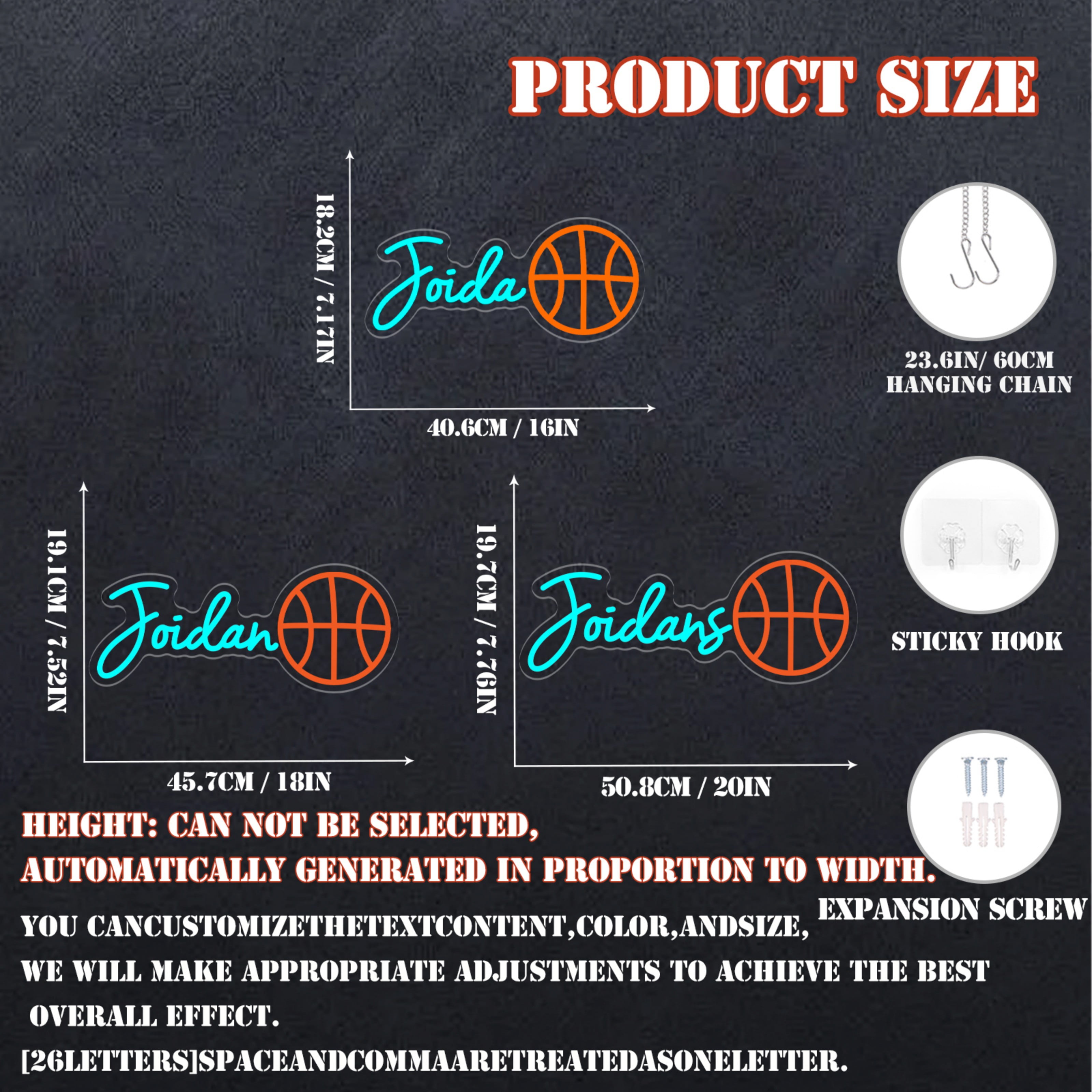 UPONRAY Single Line Custom Neon Signs with Basketball, Usb Powered with Adjustable Brightness Wall Decor for Gifts, Ice Blue, 16 inch