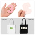 thumbnail image 4 of Paquete de 4 parches de números de chenilla con brillo de 8.4 cm / 3.3" para bordar en camisetas, gorras, bolsas (blanco, 7), 4 of 7