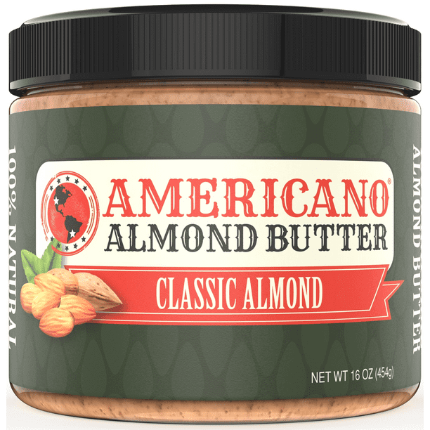 Americano Almond Butter Creamy, Natural Almond Butter, 15 Ounce, Sugar