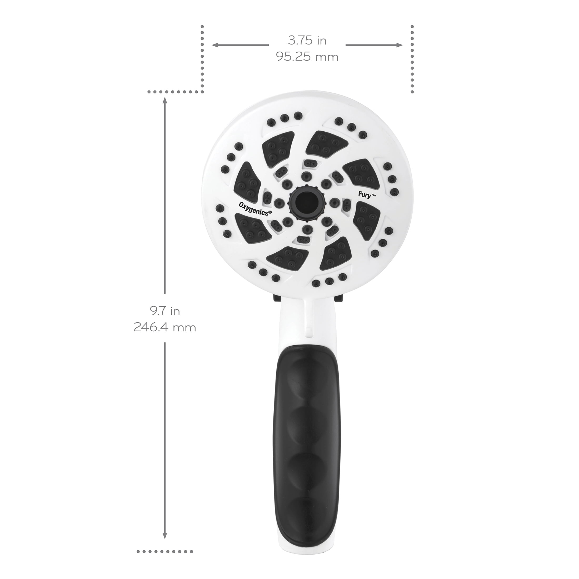(2 pack) Oxygenics Fury RV 5-Setting Handheld Showerhead with 72-Inch Hose