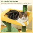 thumbnail image 4 of Cactus Cat Tree Tower - Cat Scratching Post with Flower Perch & Dangling Ball, Natural Sisal Scratcher for Indoor Cats/Kittens, Kitty Climbing Furniture with Stable Base, 4 of 9