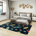 thumbnail image 2 of Space Rugs For Kids Bedroom - Boys Outer Space Rug, Rocket Planet Rugs For Living Room Bedroom, Washable Non Slip Soft Small Carpet, Patterned Area Rugs & Home Decor, 2 of 7