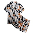 thumbnail image 5 of Leey-World Halloween Pajamas Toddler Girl Kids Satin Pajama Sets Classic Button Down 2pcs Sleepwear Pjs for Girls Relaxed Home Wear Pjs for Girls 2T 3T 4T 5T 6T 7T 8T, 5 of 5