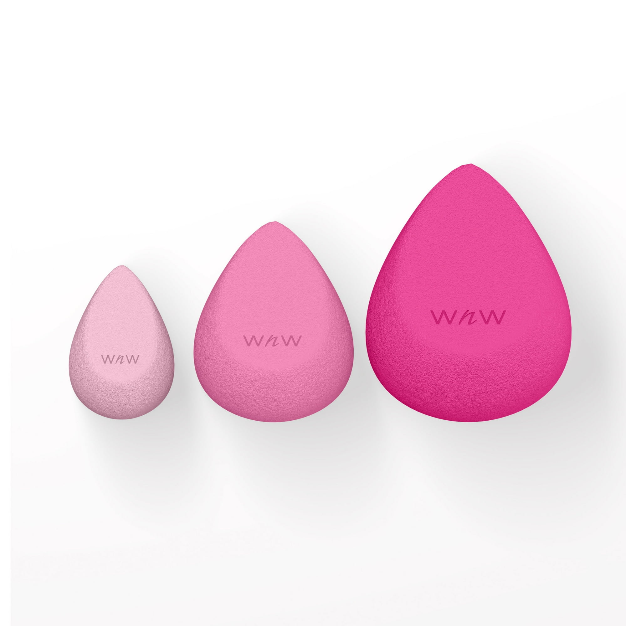 Wet n Wild Power Trio 3-Piece Face Makeup Sponge Wedge Set, Streak-Free Blending Sponges, 3pc