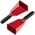 thumbnail image 6 of BLUE PANDA Cow Bell Noise Maker - 9-Inch Red, 2 Pack - Cow Bells for Sporting Events & Cheer - Sport Cowbell with Handle, 6 of 9
