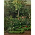thumbnail image 2 of Camille Pissarro 20x24 Black Ornate Framed Double Matted Museum Art Print Titled: A Rose&nbsp;Garden (1862), 2 of 5