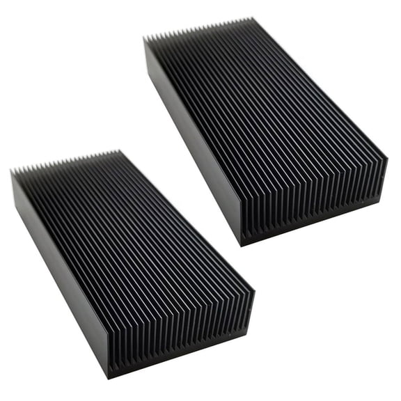 2X Silver Aluminium Radiating Fin Cooling Heatsink 80X27X150MM for LED Power Transistor Electrical Radiator Chip