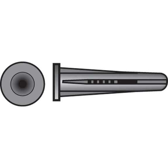 Hillman .190in. Dia. x 1in. L Plastic Flat Head Conical Anchor (Pack of 5)
