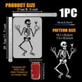 thumbnail image 2 of Funny Skeletons Stencil with a Paint Brush 11.7x8.3Inch Holding Wine Glasses Stencil Drinking Stencil Theme Drawing Template for Wall Tiles Floor Paper Furniture 1pc, 2 of 9