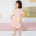 thumbnail image 6 of LYMAYTER Kids Girls Cotton Nightgown Pajamas Soft Printed Sleepwear Toddler V-Neck Cardigan Dresses Robe for 3-10 Years, 6 of 9